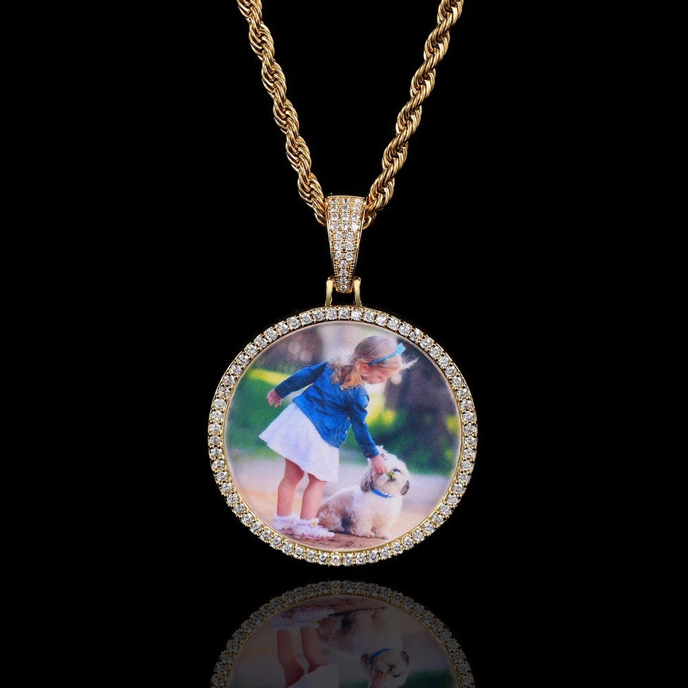 Mini Circle Custom Photo Pendants