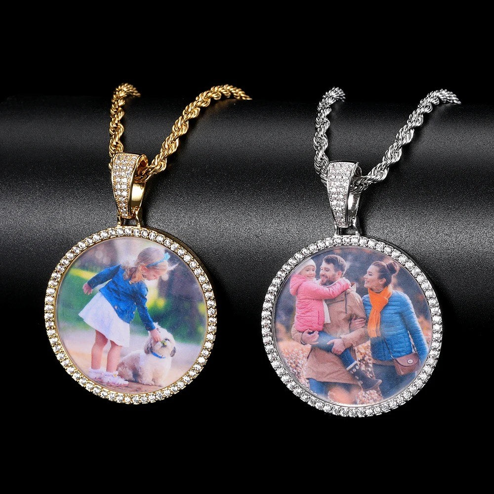 Mini Circle Custom Photo Pendants